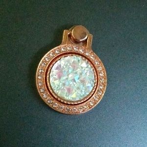 Rhinestone decor phone ring